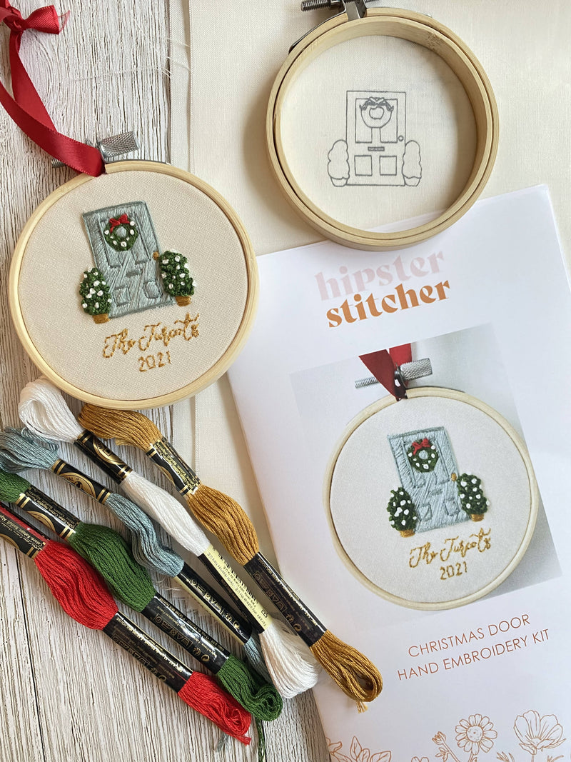 Christmas ornament hand embroidery kit